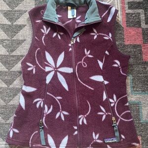 Patagonia Vintage Synchilla Purple and Gray Fleece Vest